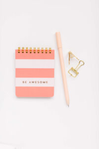 Be Awesome notepad and pen